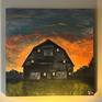 Barn at Sunset Painting by Shannon Jernigan | Saatchi Art