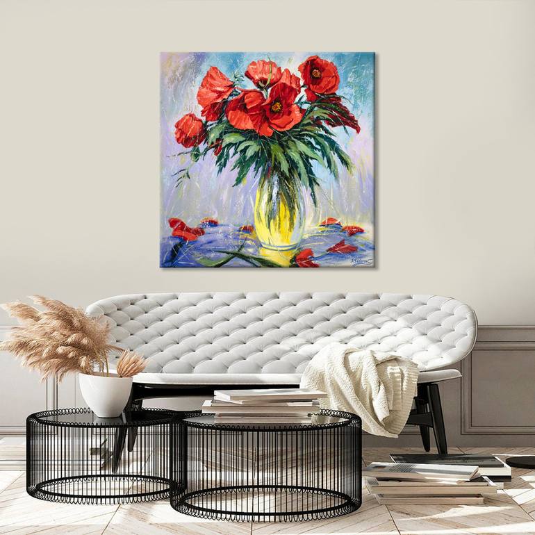 Original Contemporary Floral Painting by Stanislav Sidorov