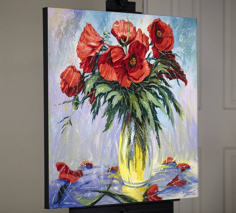 Original Contemporary Floral Painting by Stanislav Sidorov