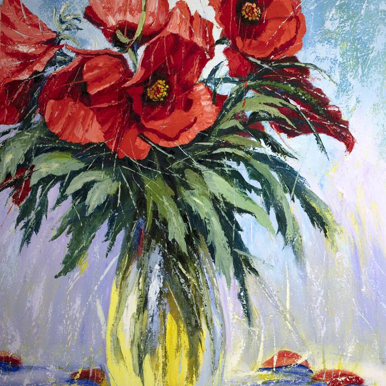 Original Contemporary Floral Painting by Stanislav Sidorov