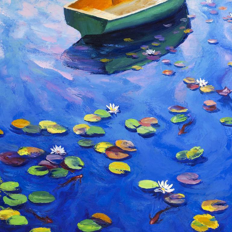 Original Boat Painting by Stanislav Sidorov