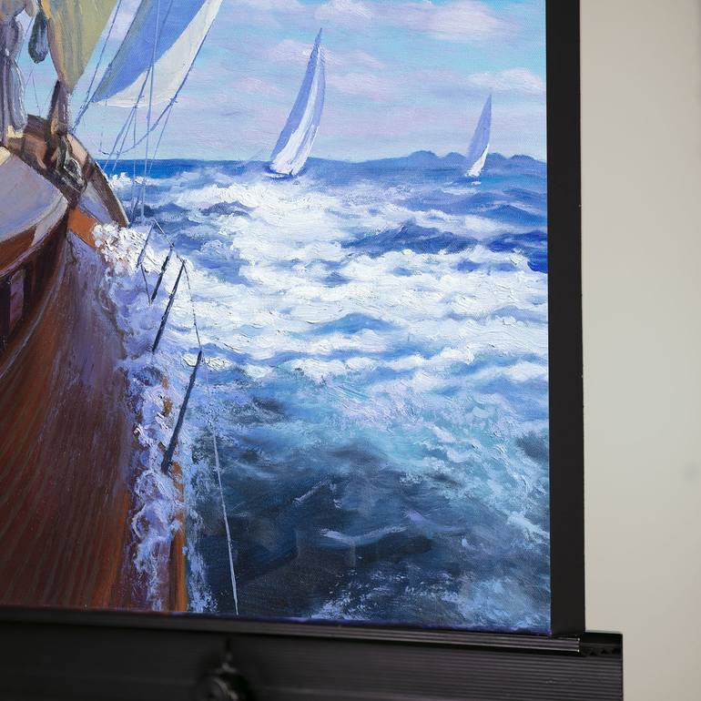 Original Contemporary Sailboat Painting by Stanislav Sidorov