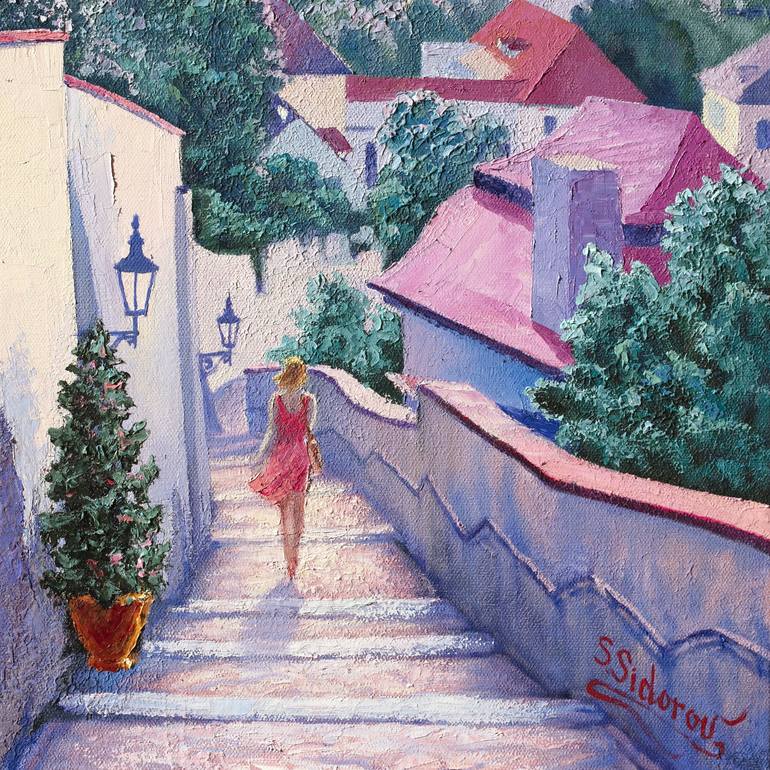 Original Expressionism Places Painting by Stanislav Sidorov