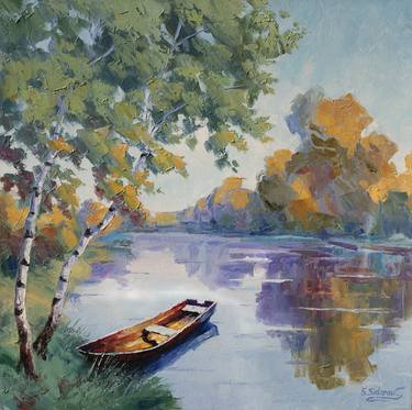 Original Contemporary Boat Paintings by Stanislav Sidorov