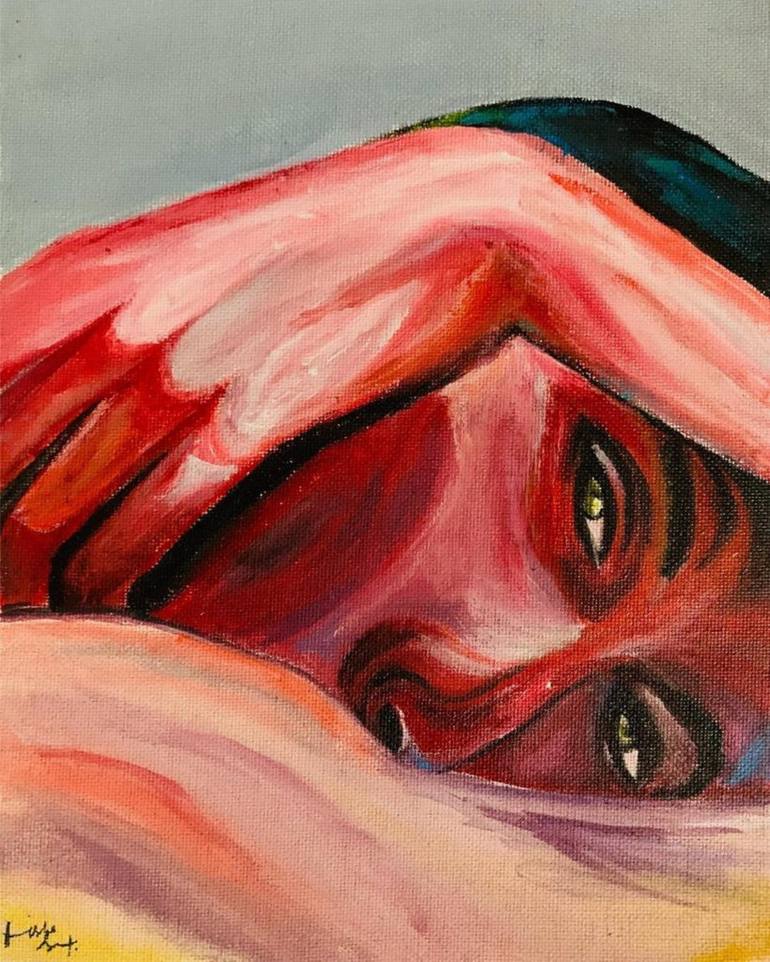 Print of Expressionism Women Paintings by Ayesha Saleem