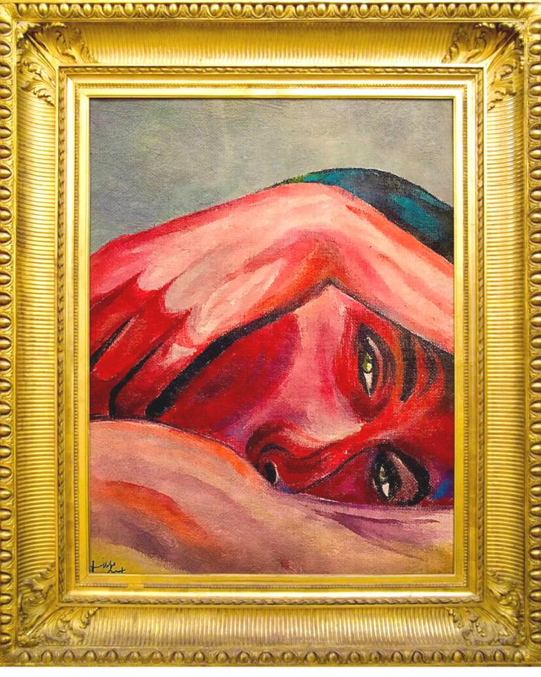 Original Expressionism Women Painting by Ayesha Saleem