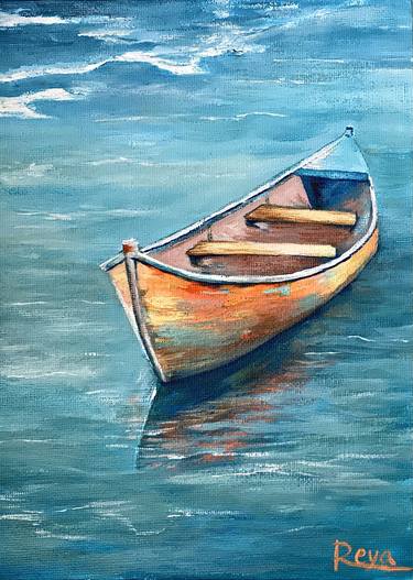 Print of Boat Paintings by Angelina Riabinina