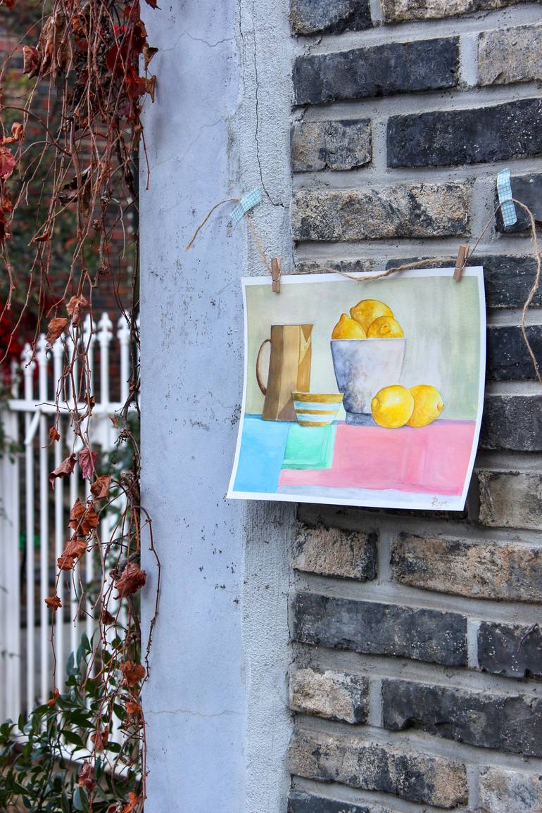 Original Cubism Still Life Painting by Angelina Riabinina
