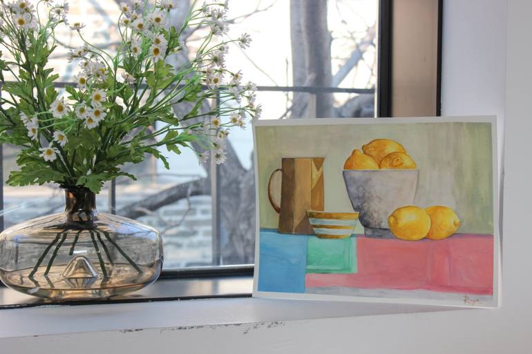 Original Cubism Still Life Painting by Angelina Riabinina