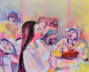Original Abstract People Paintings by Julia Shanaytsa