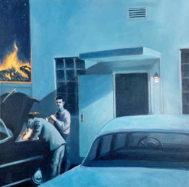 Original Contemporary People Painting by Janelle Schneider
