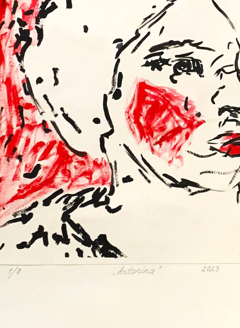 Original Abstract Expressionism People Painting by Paint Byrobot