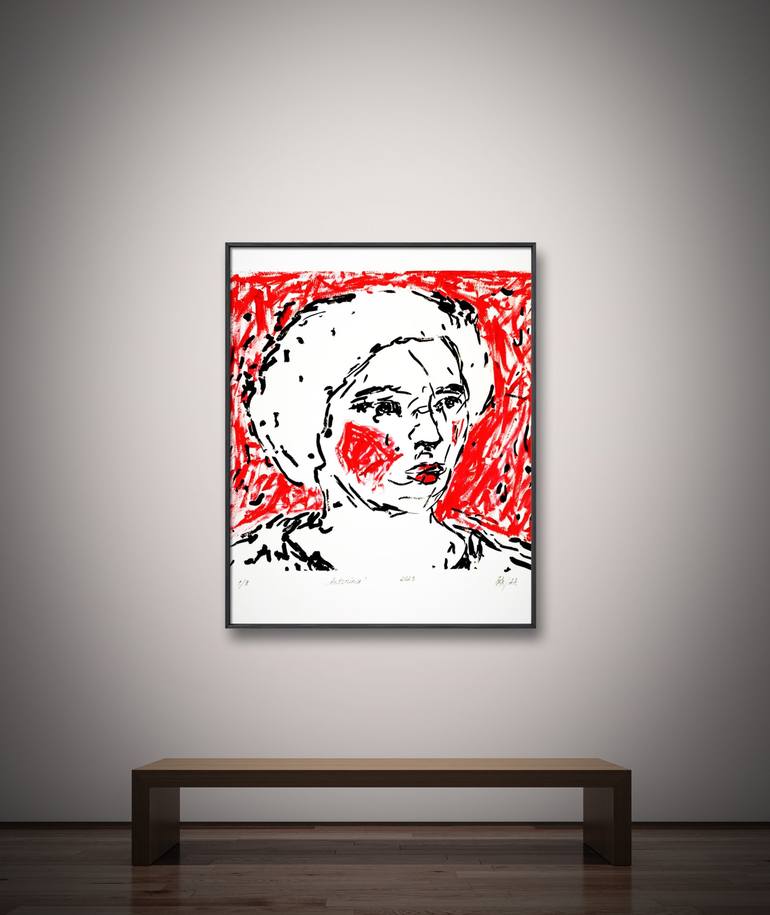 Original Abstract Expressionism People Painting by Paint Byrobot