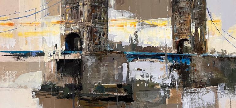 Original Abstract Architecture Painting by Vahan Shahbazyan