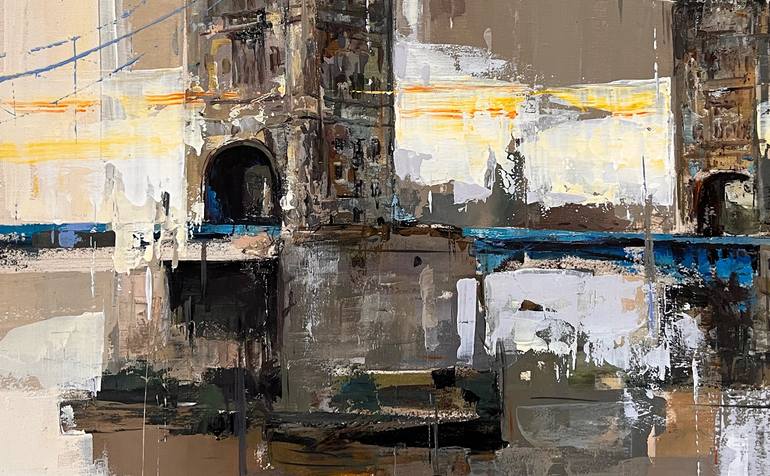 Original Abstract Architecture Painting by Vahan Shahbazyan