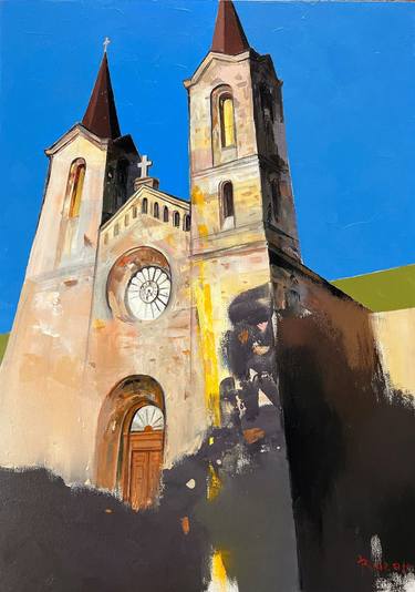 Original Abstract Architecture Paintings by Vahan Shahbazyan