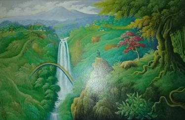 Original Fine Art Landscape Painting by Nandi Sopian