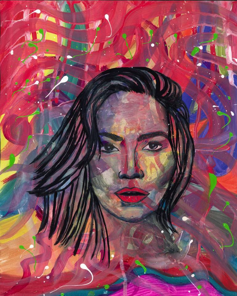 Jennifer Lopez Painting by Dilan Sugathapala Saatchi Art