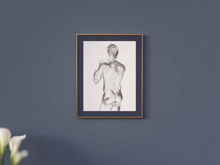 Original Contemporary Nude Drawing by Maxim Bondarenko