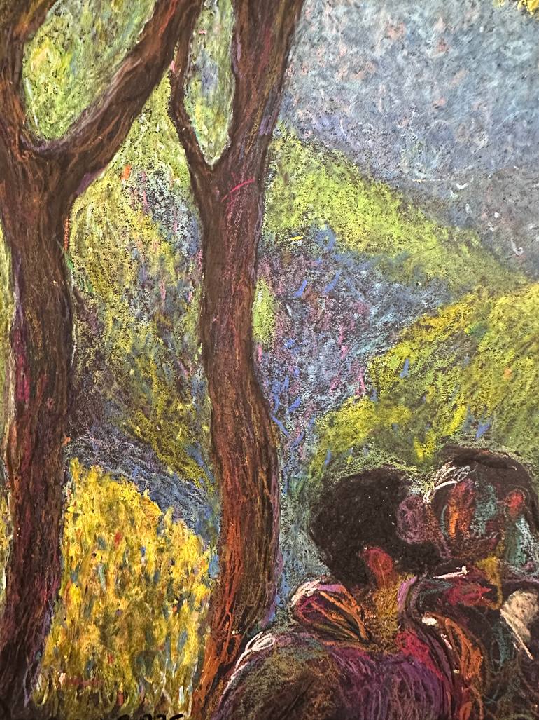 Original Impressionism Love Drawing by Maxim Bondarenko
