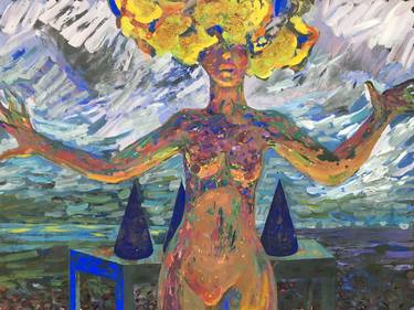 Print of Expressionism Nude Paintings by Maxim Bondarenko