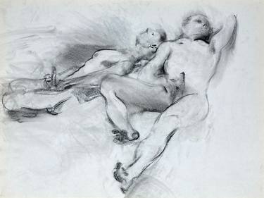 Print of Realism Erotic Drawings by Maxim Bondarenko