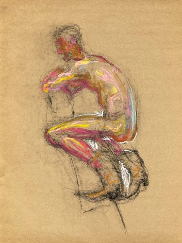 Original Figurative Nude Drawings by Maxim Bondarenko