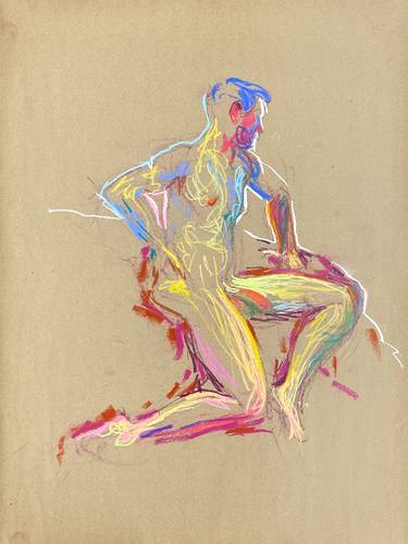 Original Figurative Nude Drawings by Maxim Bondarenko