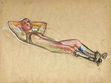 Original Expressionism Nude Drawings by Maxim Bondarenko