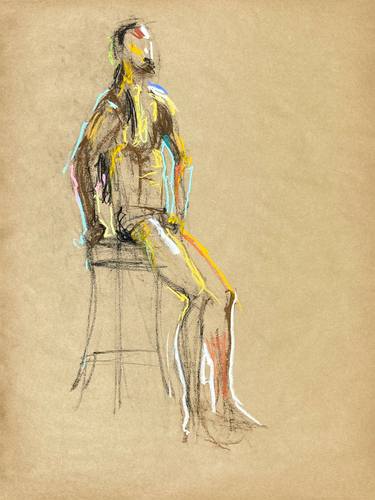 Original Figurative Body Drawings by Maxim Bondarenko