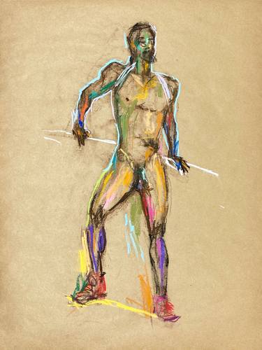 Original Expressionism Nude Drawings by Maxim Bondarenko
