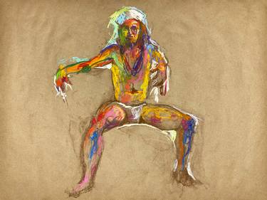 Original Expressionism Men Drawings by Maxim Bondarenko