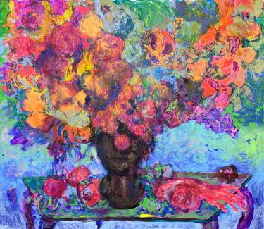Print of Expressionism Floral Paintings by Maxim Bondarenko