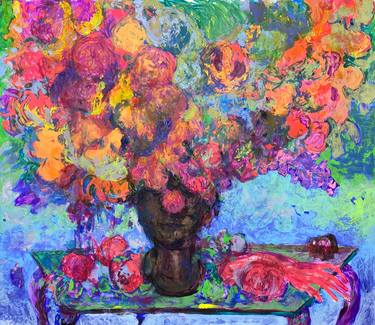 Original Expressionism Floral Paintings by Maxim Bondarenko