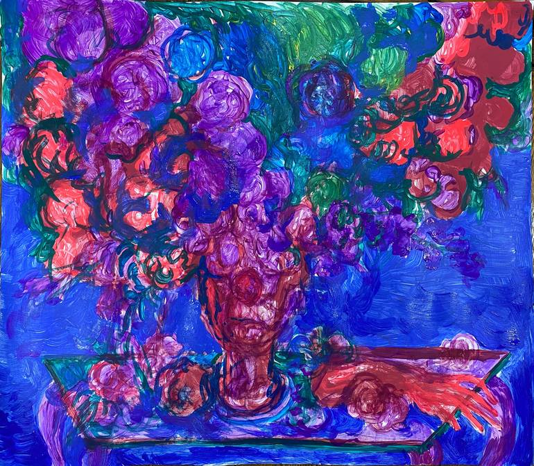 Original Expressionism Floral Painting by Maxim Bondarenko