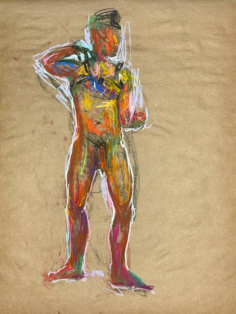 Print of Realism Erotic Drawings by Maxim Bondarenko