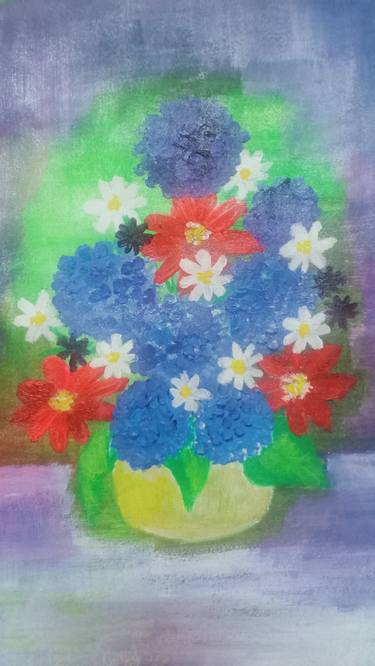 Original Floral Painting by NK ARTWORK
