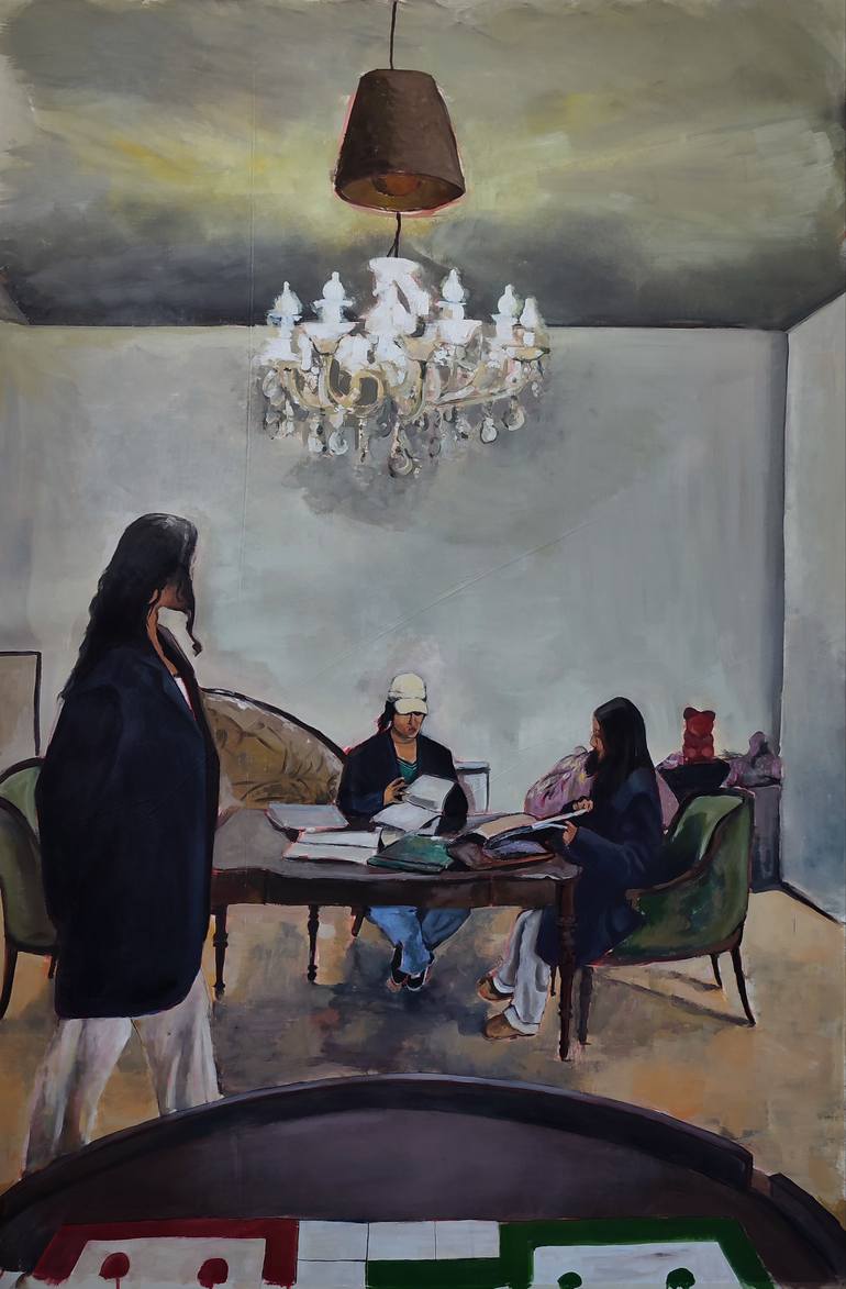 Original Figurative Women Painting by Muqeet Haider