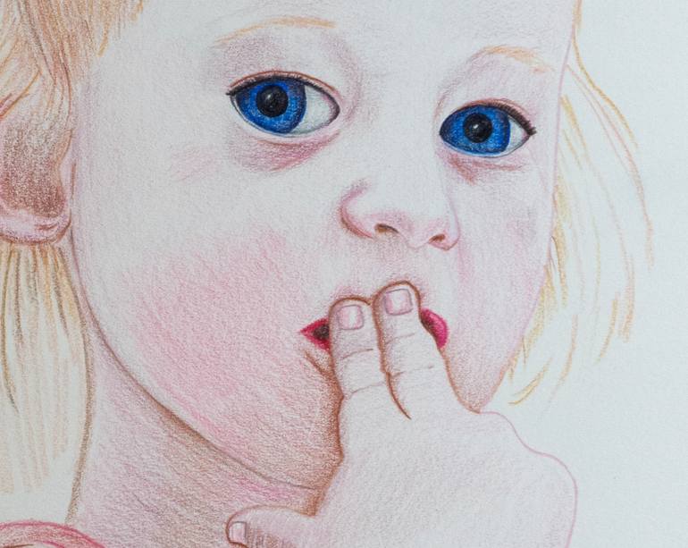 Original Realism People Drawing by Kendrick Adams