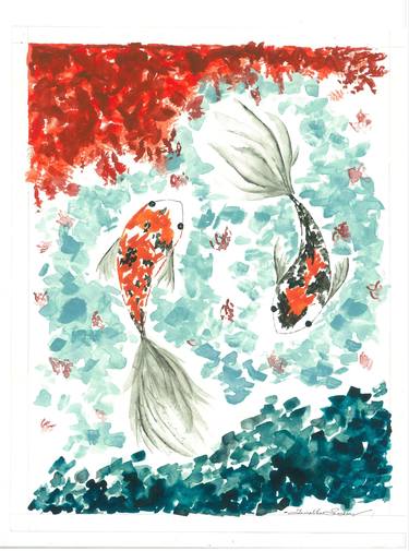 Print of Illustration Fish Paintings by Tamalika Sarkar