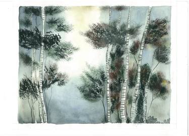 Print of Abstract Tree Paintings by Tamalika Sarkar