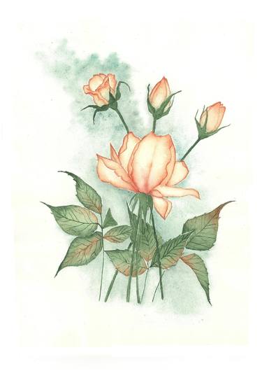 Original Illustration Floral Paintings by Tamalika Sarkar