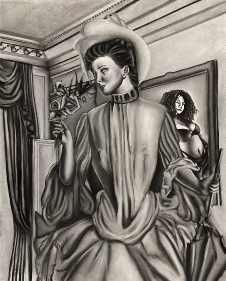 Original Figurative People Drawing by Youssef Idrissi