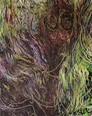 Original Expressionism Religious Mixed Media by Richard Raveen Chester