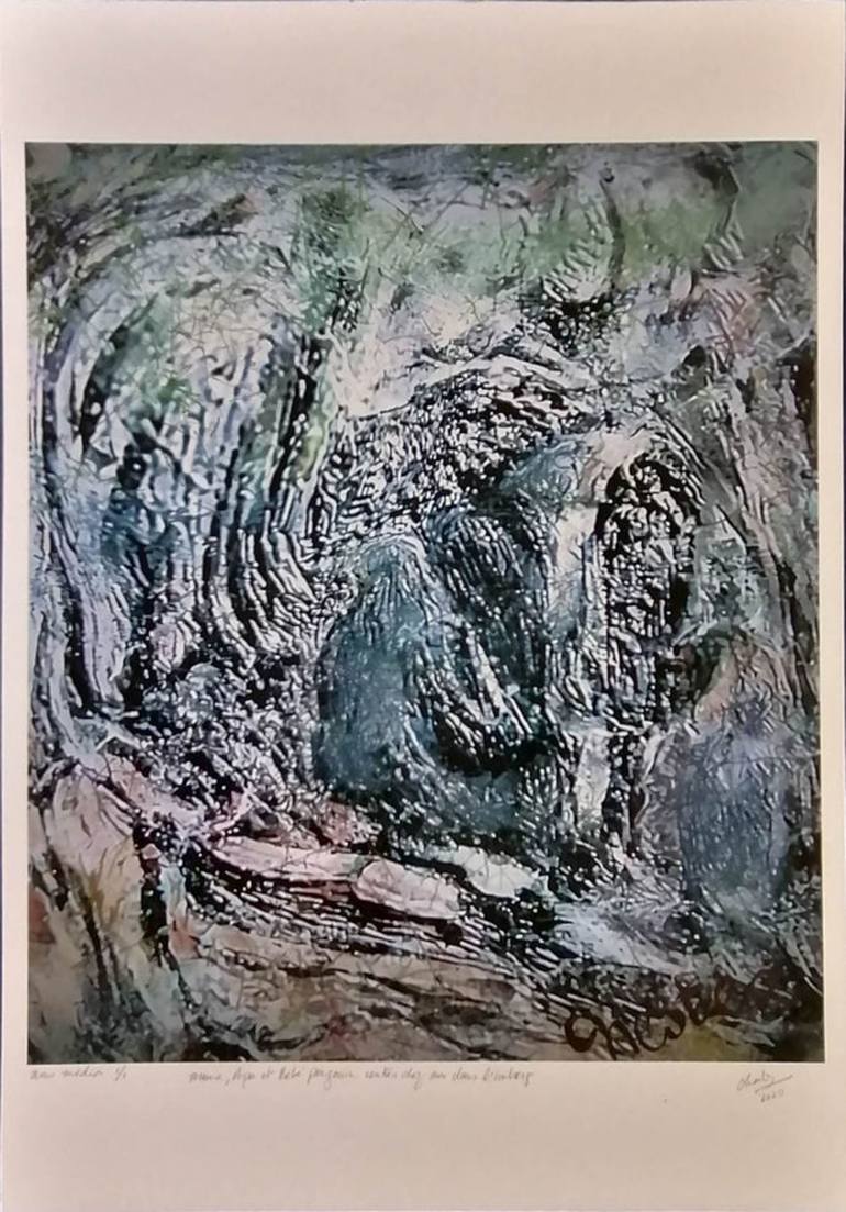 Original Abstract Expressionism Landscape Mixed Media by Richard Raveen Chester