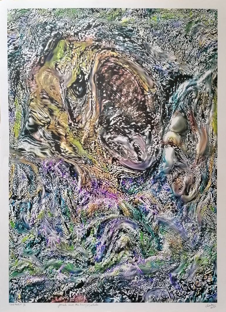 Original Conceptual Animal Mixed Media by Richard Raveen Chester