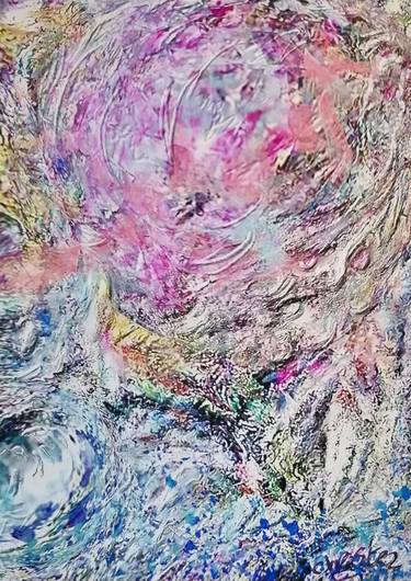 Original Abstract Expressionism Fantasy Mixed Media by Richard Raveen Chester