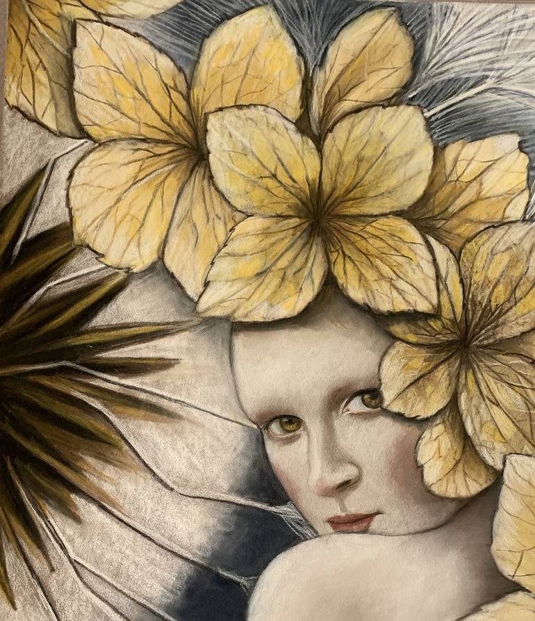 Original Contemporary Floral Drawing by Maria Romano