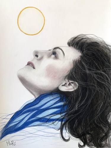 Print of Conceptual Portrait Drawings by Maria Romano