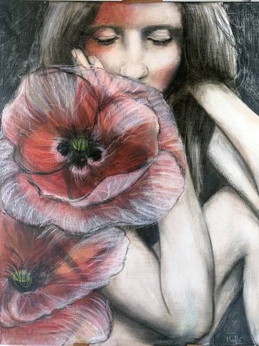 Print of Floral Mixed Media by Maria Romano